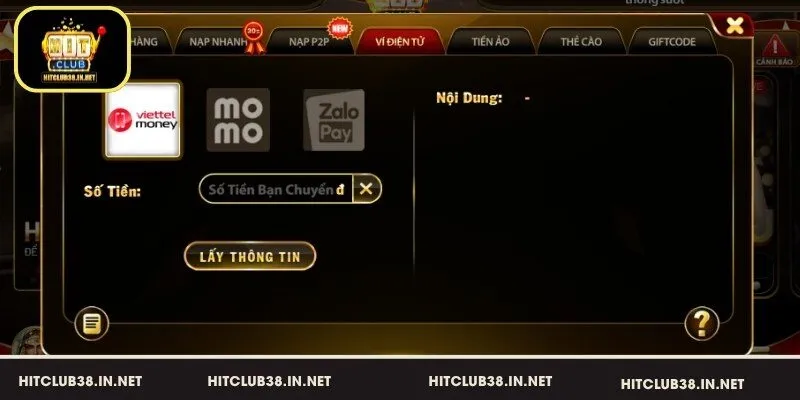 Cách chuyển tiền vào HitClub bằng ví điện tử nhanh chóng