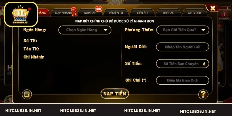 Cách nạp tiền HitClub qua ngân hàng dễ dàng cho người mới