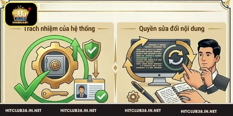 Nghĩa vụ của hệ thống và quyền cập nhật nội dung