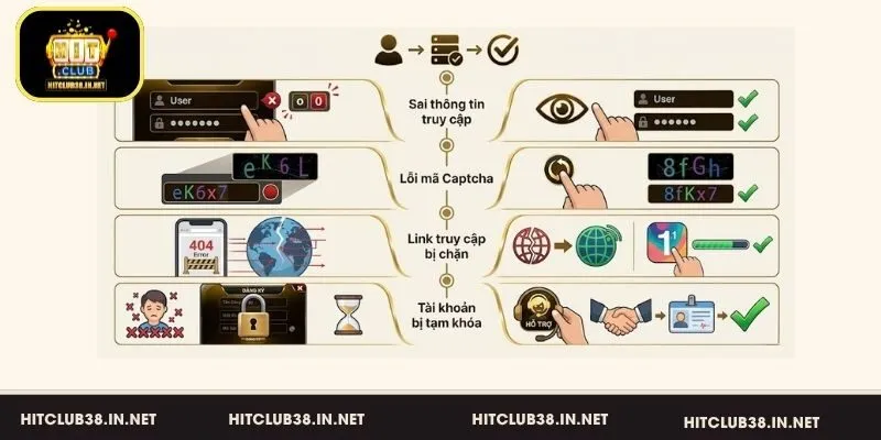 Sự cố thường gặp khi truy cập HitClub và cách giải quyết