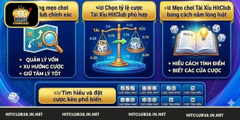 Tìm hiểu và chọn mẹo chơi Tài Xỉu HitClub chính xác